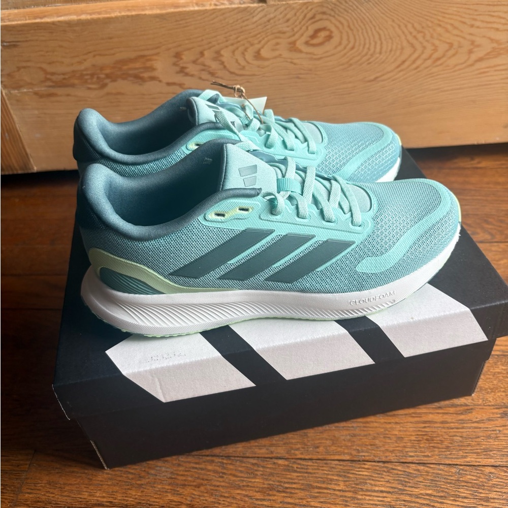 NWT adidas Athletic Running Shoes | Teal | Big Kids 5.5 | Women’s 7 - Picture 3 of 6
